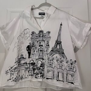 Karl Lagerfeld White Shirt with Black Label
